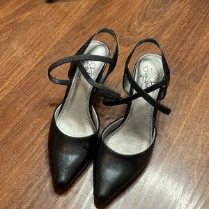 Elegant Black Women's Slingback Heels